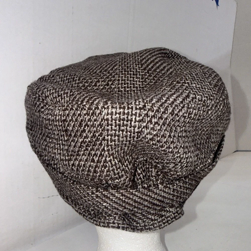 Vintage Y2K Old County Road Plaid Rhinestone Buckle Newsboy Cap Cottagecore Hat